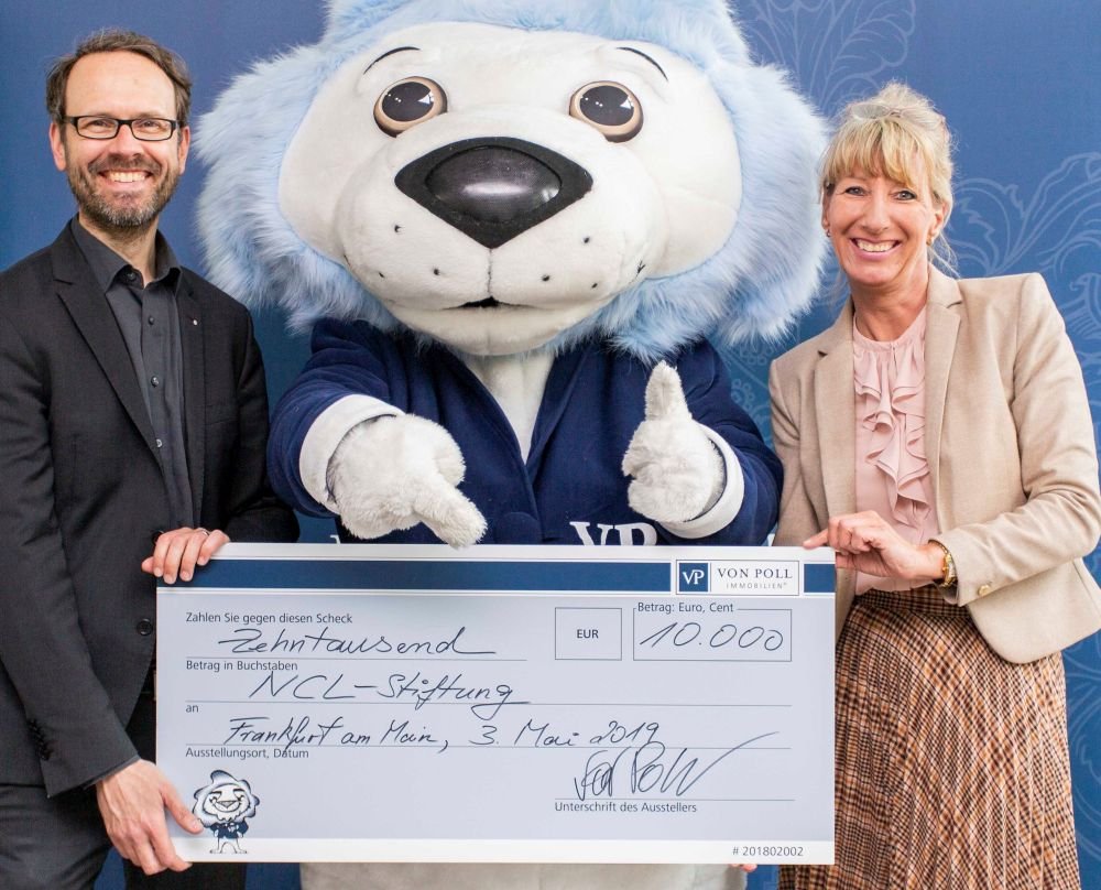 VON POLL IMMOBILIEN – Pressebericht – Spende Stiftung NCL 10.000 EUR