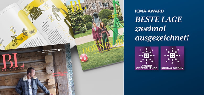 Collage für den ICMA Award für unser Magazin BESTE LAGE