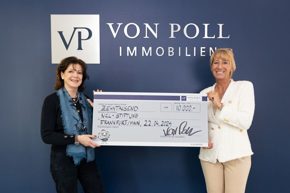 Charity: Scheckübergabe an die NCL-Stiftung