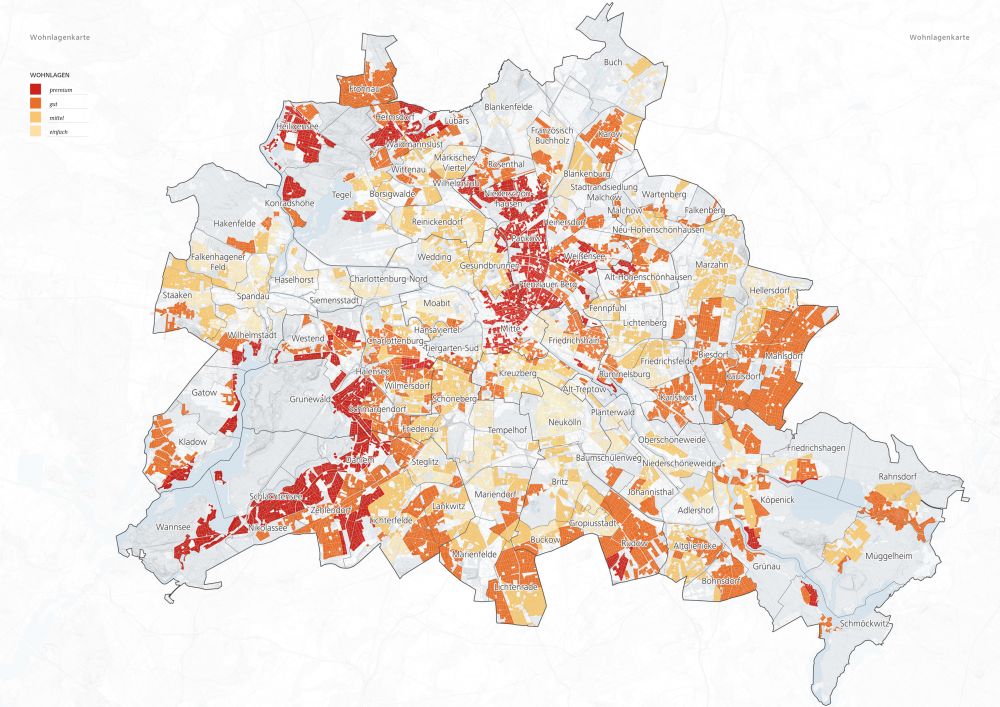 Wohnlagenkarte Berlin 2025