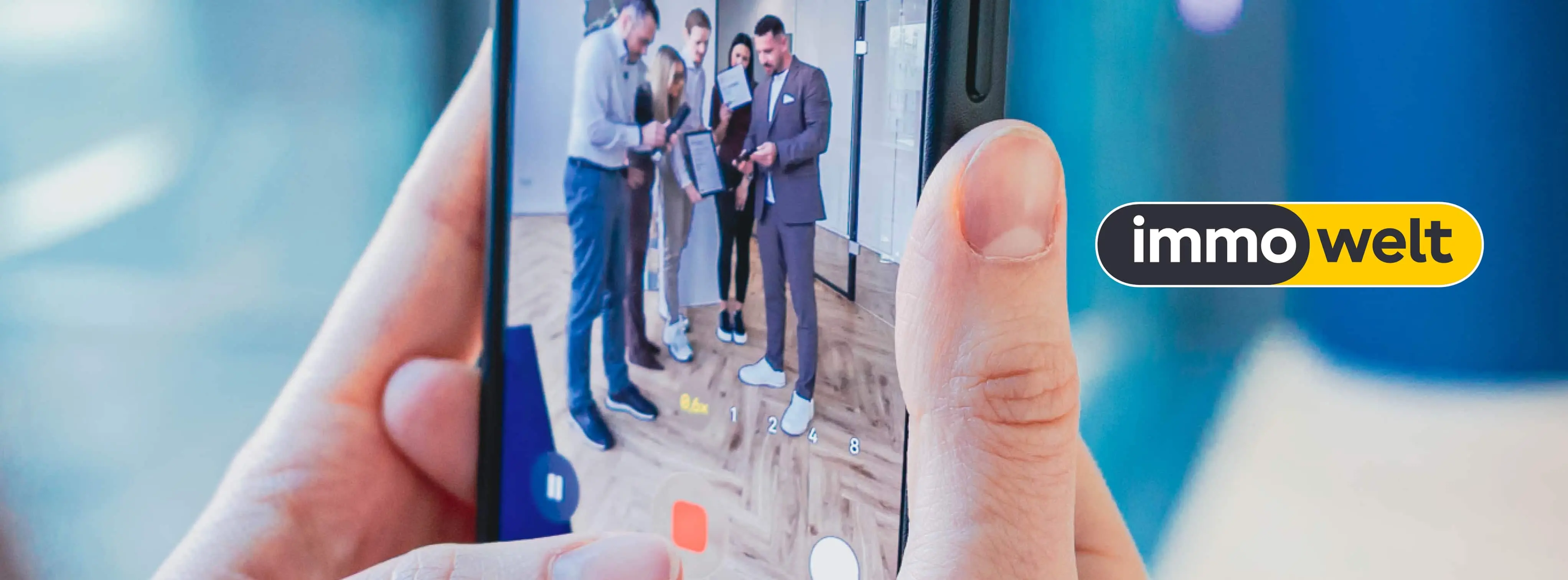 Kooperation Immowelt Videoaufnahme mit Smartphone